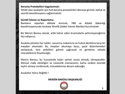 AVUKATA YÖNELİK SALDIRI KABUL EDİLEMEZ !