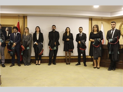 25 STAJYER AVUKATIMIZ CÜBBE GİYDİ