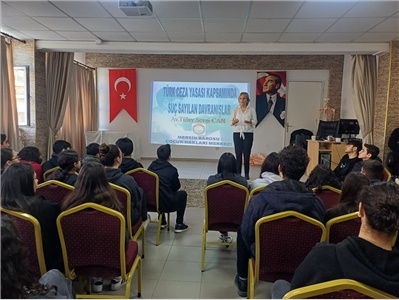 TARSUS BORSA İSTANBUL ŞEHİT UMUT SAMİ ŞENSOY ANADOLU LİSESİ'NDE SUÇ SAYILAN DAVRANIŞLAR ANLATILDI