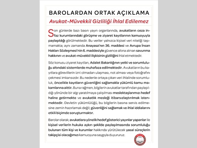 BAROLAR ORTAK AÇIKLAMA YAPTI