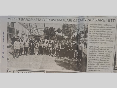 Stajyer avukatlar cezaevini ziyaret etti