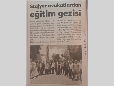Stajyer avukatlar cezaevini ziyaret etti