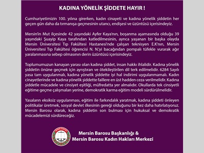KADINA YÖNELİK ŞİDDETE HAYIR !