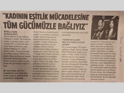 Türk kadınına seçme ve seçilke hakkı verilmesinin yıl dönümü basın açıklaması