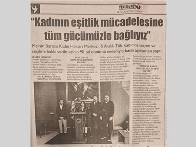 Türk kadınına seçme ve seçilke hakkı verilmesinin yıl dönümü basın açıklaması