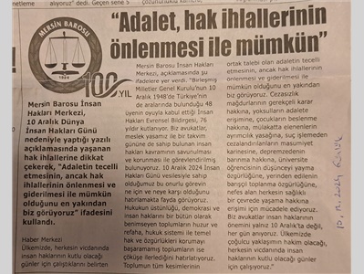 10 Aralık Dünya İnsan Hakları Günü basın açıklaması