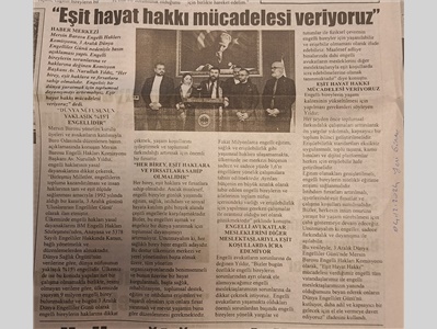 3 Aralık Dünya Engelliler Günü basın açıklaması