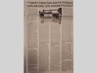 Davultepe Yüzüncü Yıl Tabiat Parkı basın açıklaması