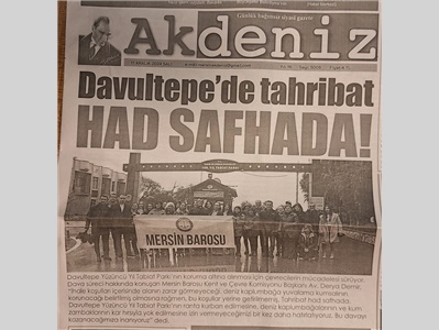 Davultepe Yüzüncü Yıl Tabiat Parkı basın açıklaması