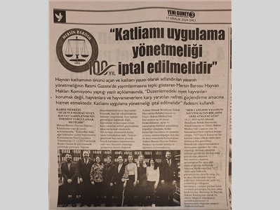 Katliam yasası yönetmeliğine tepki