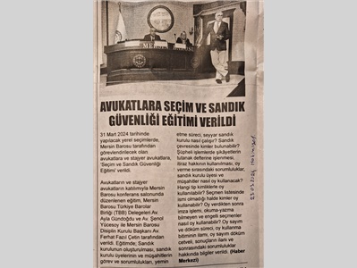 Avukatlara Sandık ve Seçim Güvenliği Eğitimi Verildi