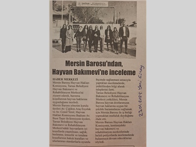 Hayvan Hakları Komisyonumuz , hayvan bakım evinde incelemelerde bulundu