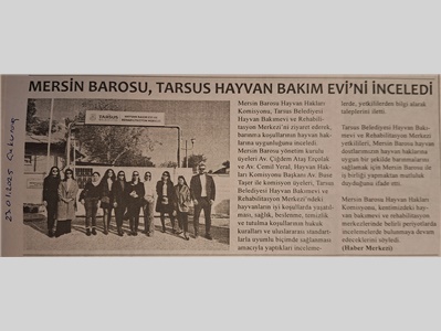 Hayvan Hakları Komisyonumuz , hayvan bakım evinde incelemelerde bulundu