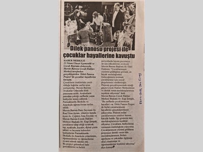 Dilek Panosu Projesi ile çocuklar hayallerine kavuştu
