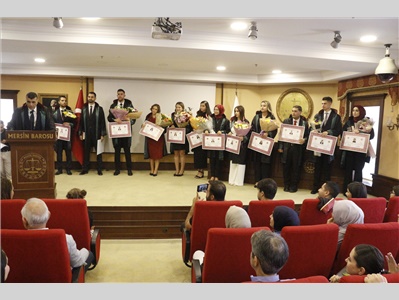 13 STAJYER AVUKATIMIZ CÜBBE GİYDİ