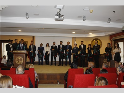 34 STAJYER AVUKATIMIZ CÜBBE GİYDİ