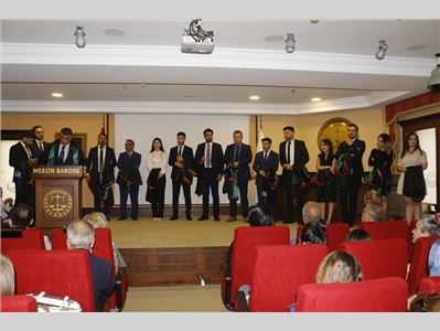 34 STAJYER AVUKATIMIZ CÜBBE GİYDİ
