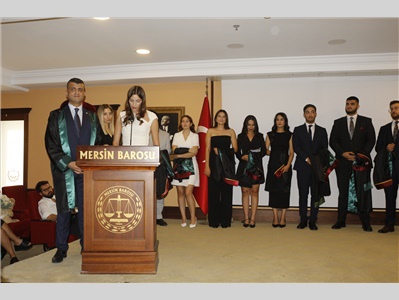 34 STAJYER AVUKATIMIZ CÜBBE GİYDİ