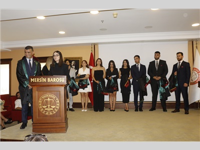 34 STAJYER AVUKATIMIZ CÜBBE GİYDİ