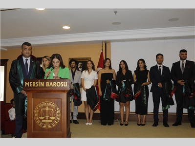 34 STAJYER AVUKATIMIZ CÜBBE GİYDİ
