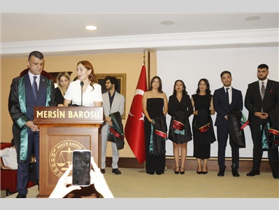 34 STAJYER AVUKATIMIZ CÜBBE GİYDİ