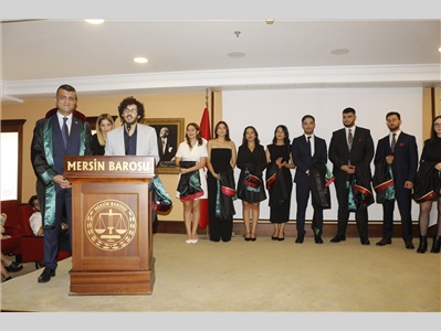 34 STAJYER AVUKATIMIZ CÜBBE GİYDİ