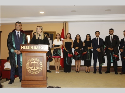 34 STAJYER AVUKATIMIZ CÜBBE GİYDİ