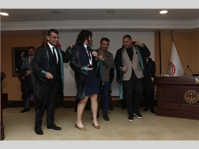 7 STAJYER AVUKATIMIZ CÜBBE GİYDİ