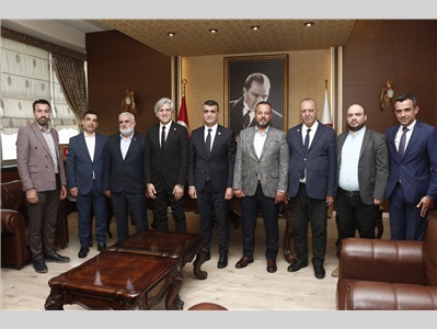 YENİDEN REFAH PARTİSİ MERSİN BÜYÜKŞEHİR BELEDİYE BAŞKAN ADAYI İZZEDDİN ALKAN'DAN ZİYARET