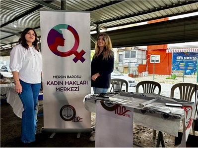 KADIN ÜRETİCİ PAZARINDA, KADIN HAKLARI STANDI AÇILDI