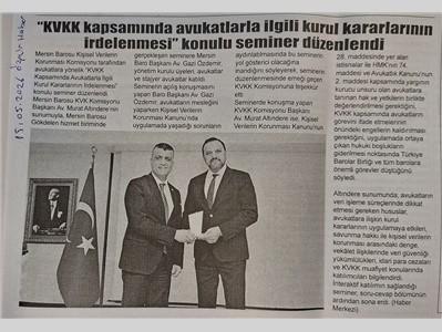 Avukatlara KVKK eğitimi verildi