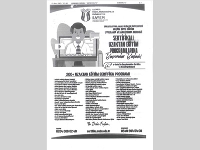 UZAKTAN EĞİTİM SERTİFİKA PROGRAMI