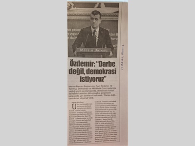 Özdemir: "Darbe değil, demokrasi istiyoruz"