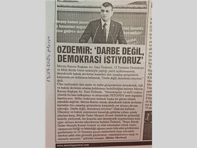 Özdemir: "Darbe değil, demokrasi istiyoruz"