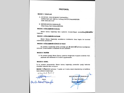 DOÇ. DR. MURAT ÇAPANOĞLU VE UZM. DR. ERGÜL BOLAT İLE İNDİRİM PROTOKOLÜ İMZALANDI