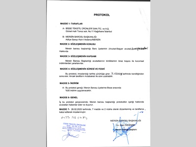 BİSSE TEKSTİL ÜRÜNLERİ İLE İNDİRİM PROTOKOLÜ İMZALANDI