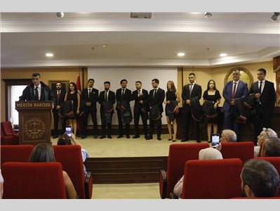 30 STAJYER AVUKATIMIZ CÜBBE GİYDİ
