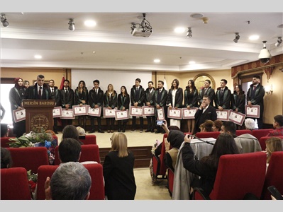 32 STAJYER AVUKATIMIZ CÜBBE GİYDİ