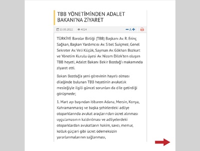 AVUKATLARA ÜCRETSİZ OTOPARK TAHSİSİNE İLİŞKİN DETAYLI AÇIKLAMA
