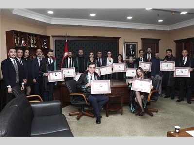 16 STAJYER AVUKATIMIZ CÜBBE GİYDİ