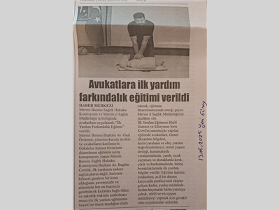 Avukatlara ilkyardım eğitimi verildi