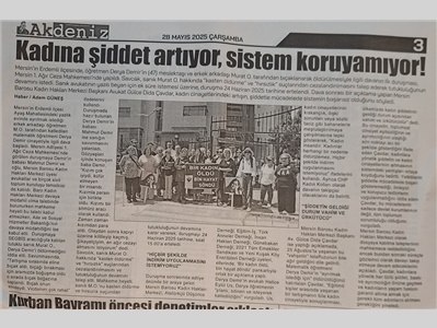Katledilen Derya Öğretmen için adalet çağrısı