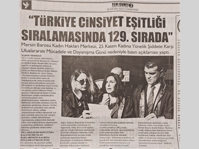 Kadına Yönelik Şiddete Karşı Uluslararası Mücadele Günü Basın Açıklaması