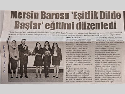 "Eşitlik Dilde Başlar" eğitimi düzenlendi