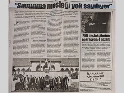 Mersin Barosu 99 yaşında