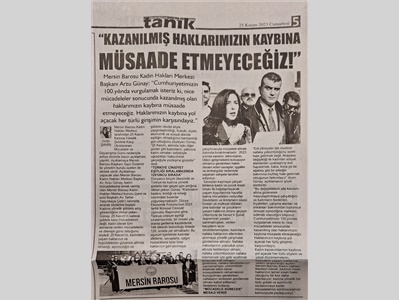 Kadına Yönelik Şiddete Karşı Uluslararası Mücadele Günü Basın Açıklaması
