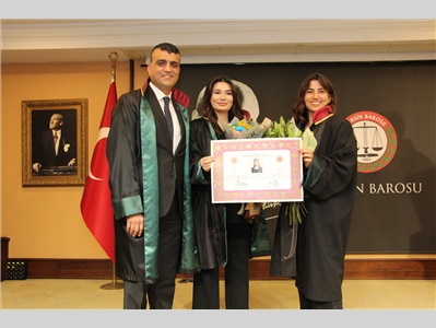 13 STAJYER AVUKATIMIZ, AVUKATLIK RUHSATNAMESİNİ ALDI