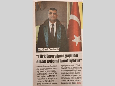 Türk Bayrağına yönelik saldırya tepki