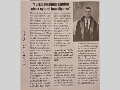 Türk Bayrağına yönelik saldırya tepki
