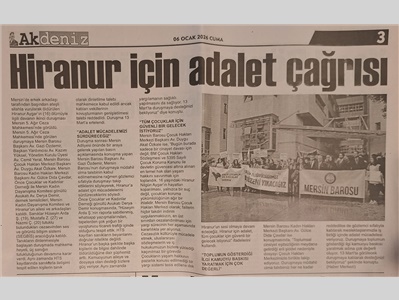 Hiranur için adalet çağrısı